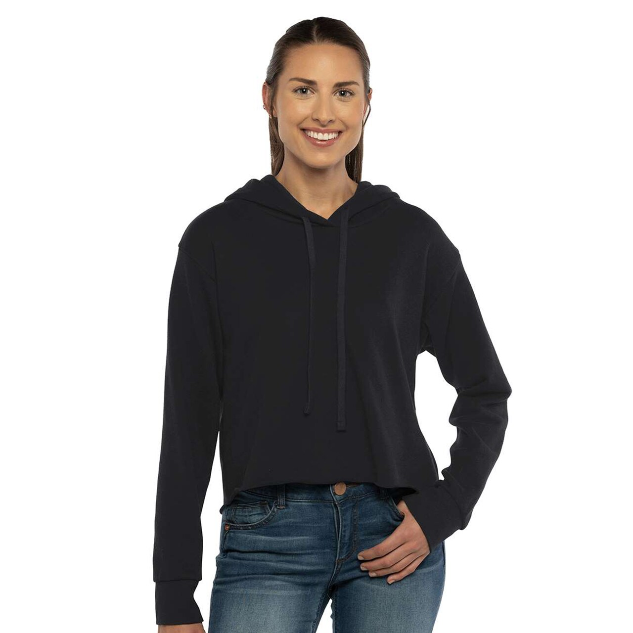 BELLA + CANVAS® Women’s Crop Fleece Long Sleeve Hoodie Sweatshirt